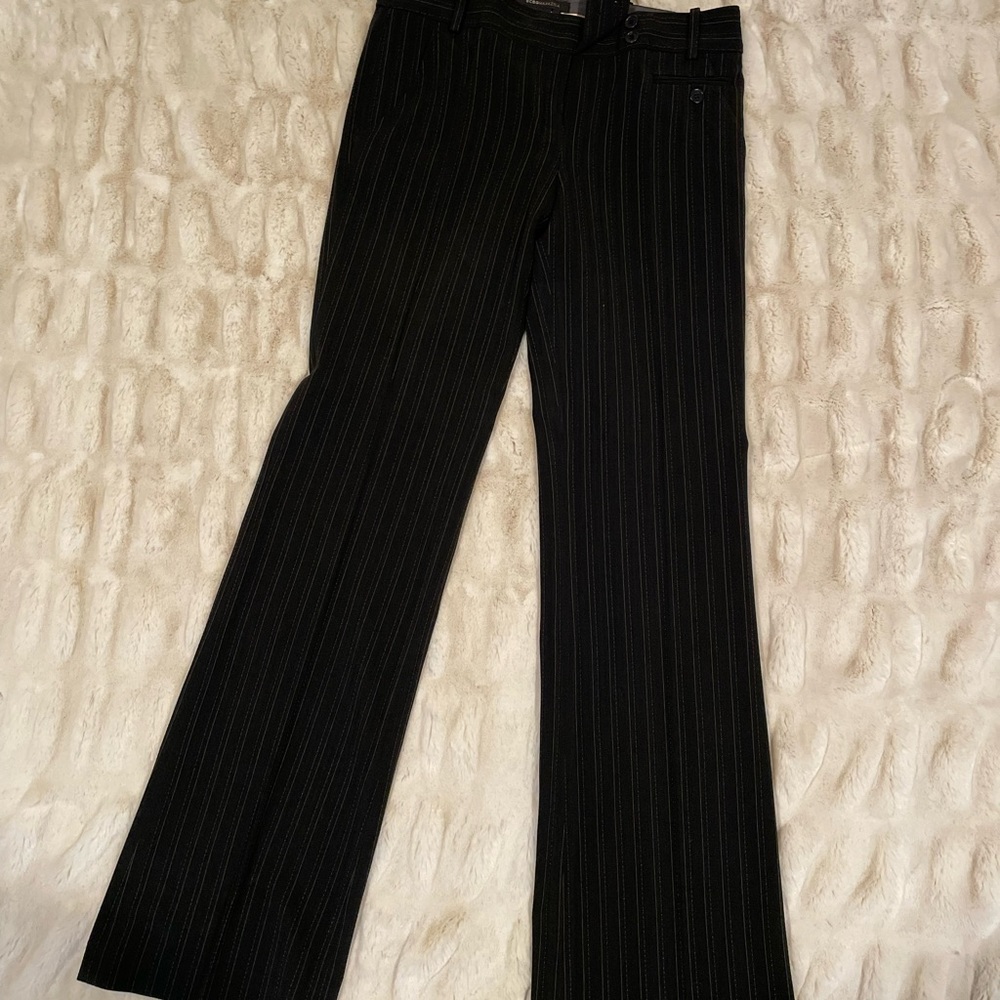 BCBG MAXAZRIA Black striped trousers